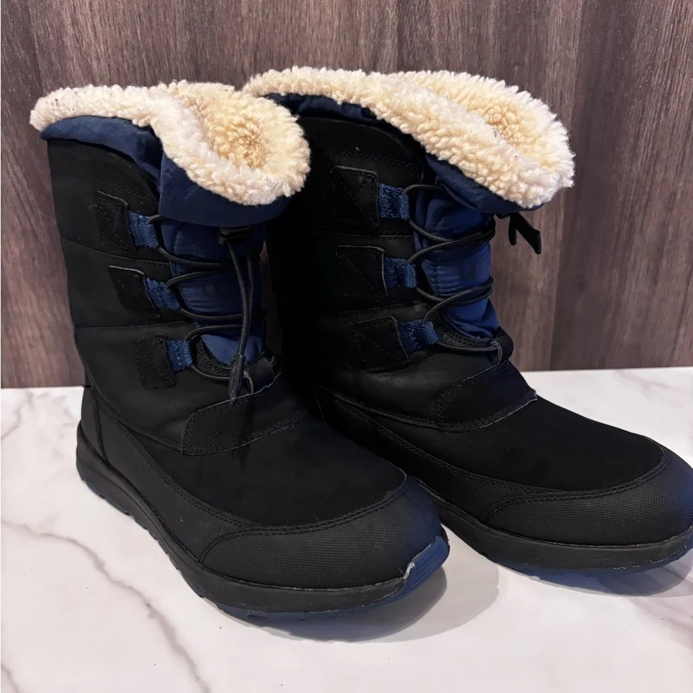 UGG Black and Blue Kids Snow Boots